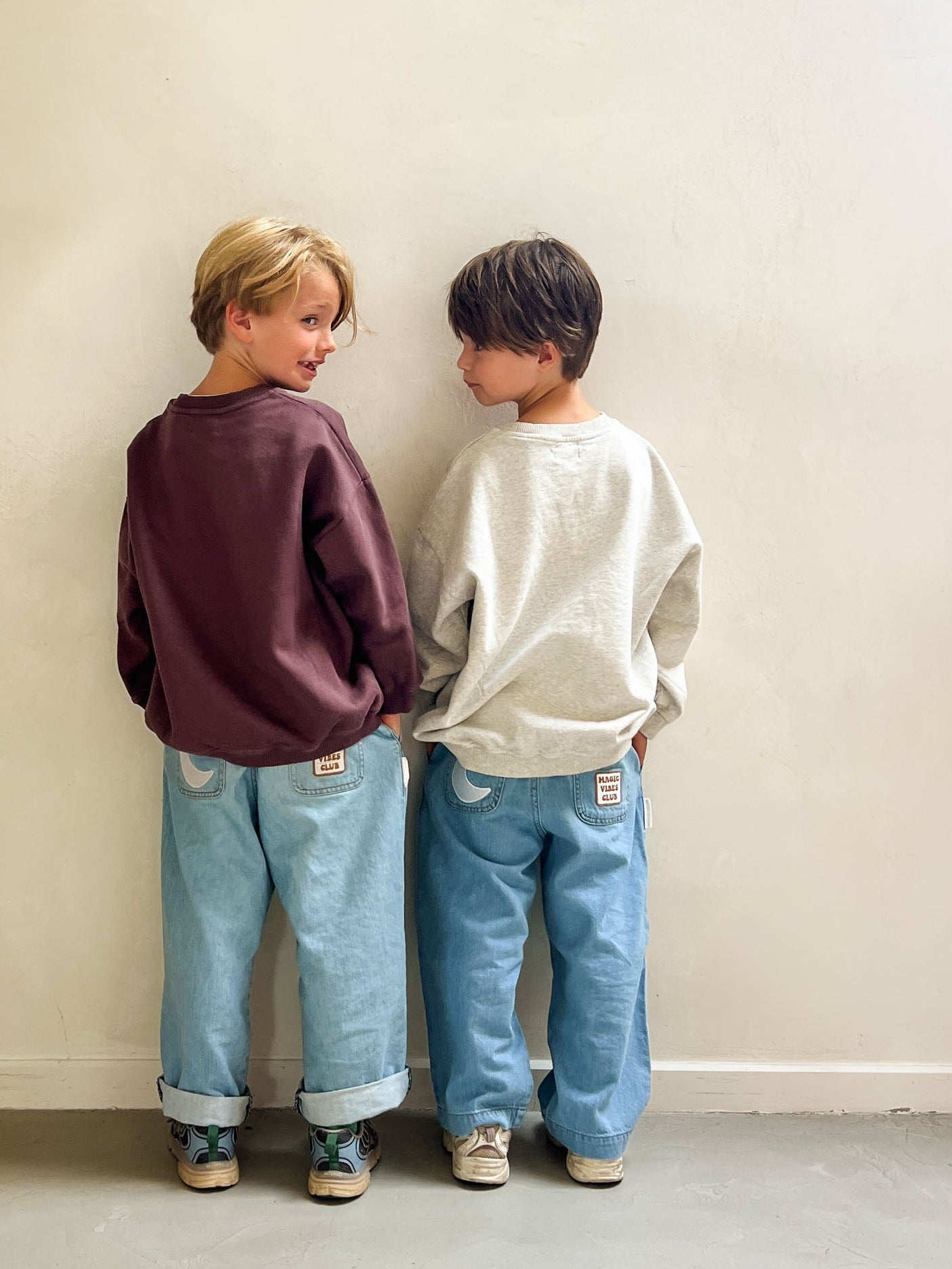 Ella and Rapha Teddy Club felpa grigia bambino cotone