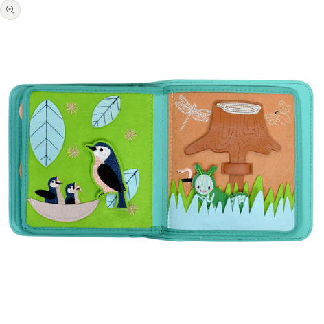 Quiet Book Montessori Foresta libro stoffa volpe 8 pagine