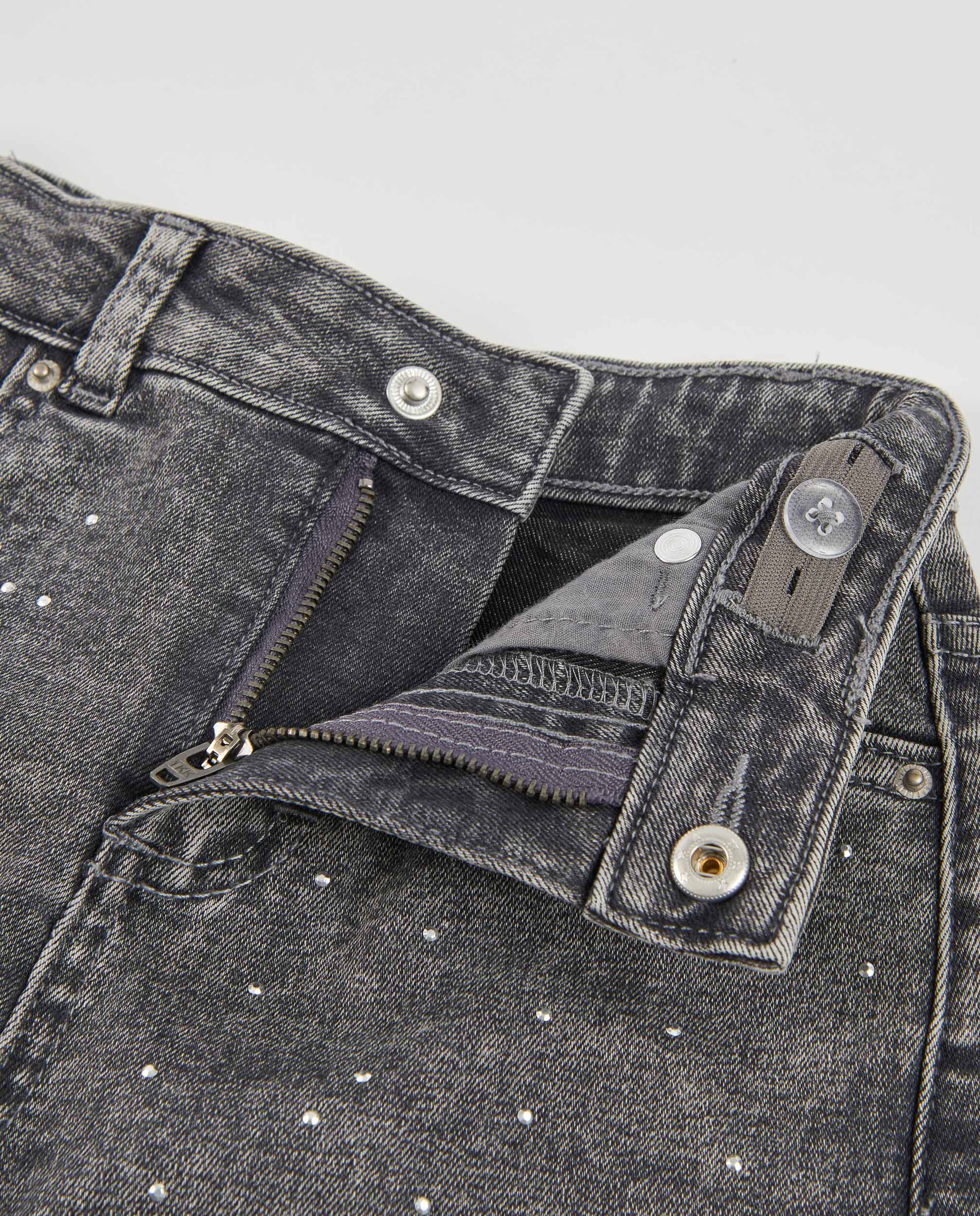 Tuc Tuc jeans bambina grigi strass gamba larga