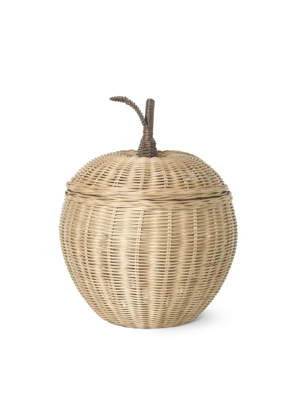Ferm Living Apple Braided cesto rattan naturale