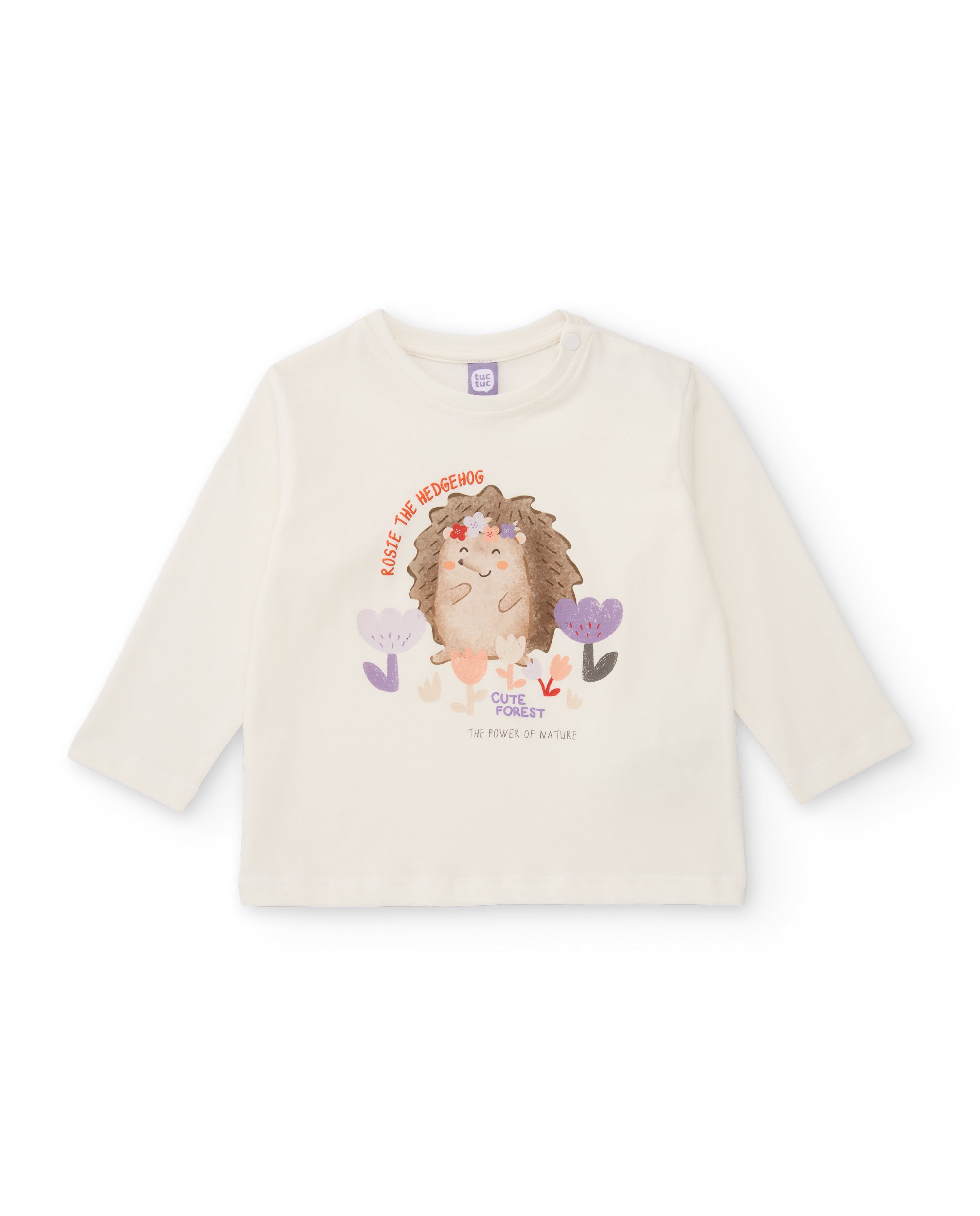 Tuc Tuc maglietta bambina maniche lunghe riccio bianco