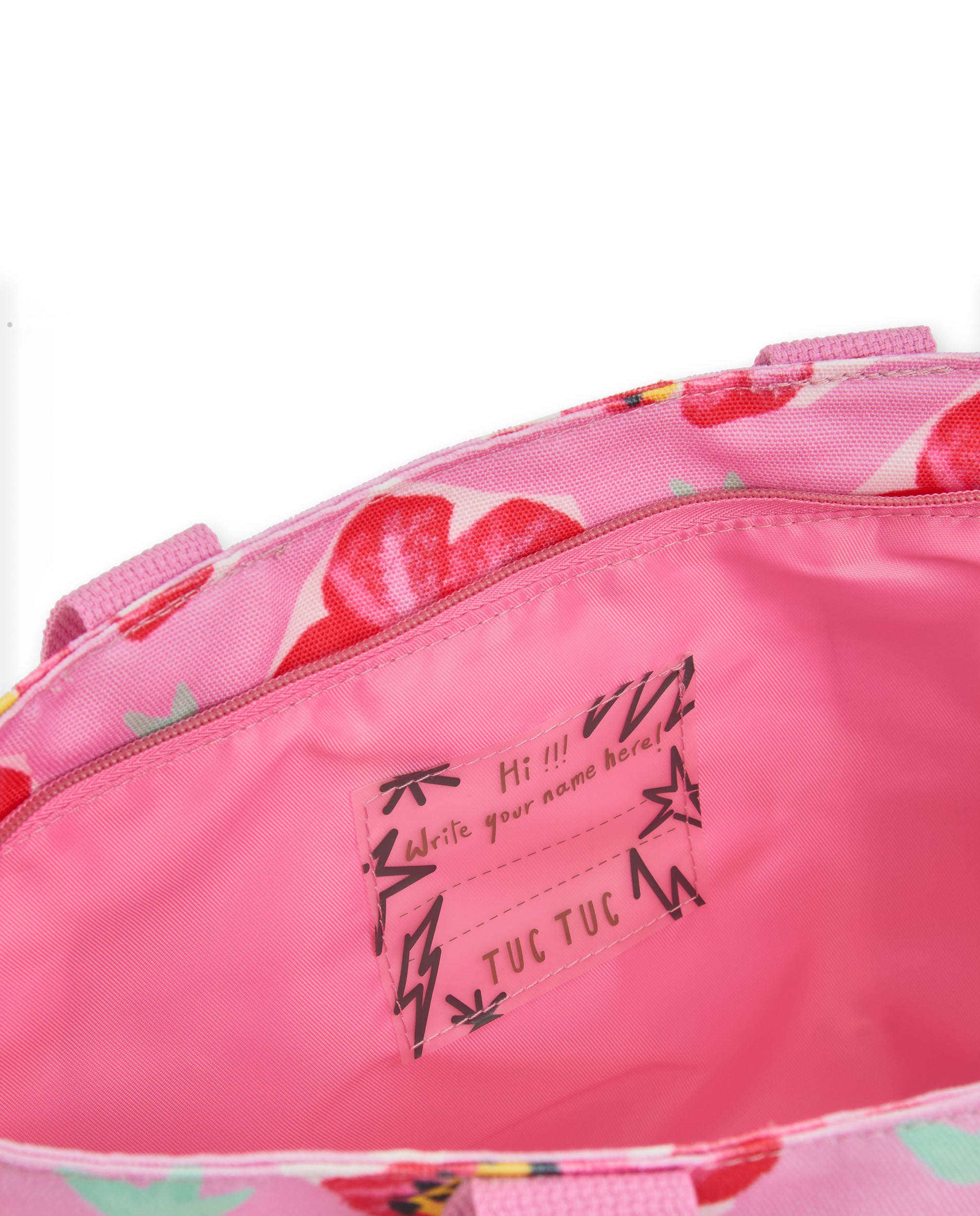 Tuc Tuc borsa bambina fiori rosa con zip