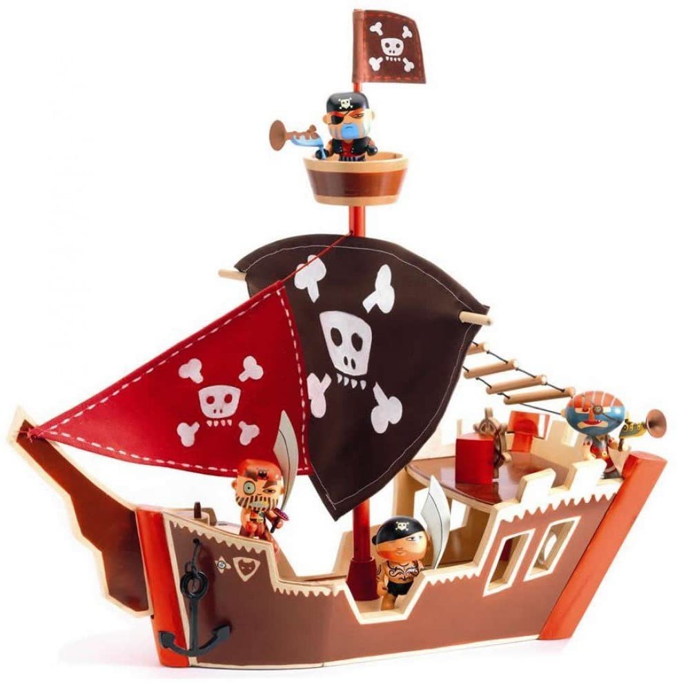 Djeco Arty Toys Vascello pirati nave legno 4 anni