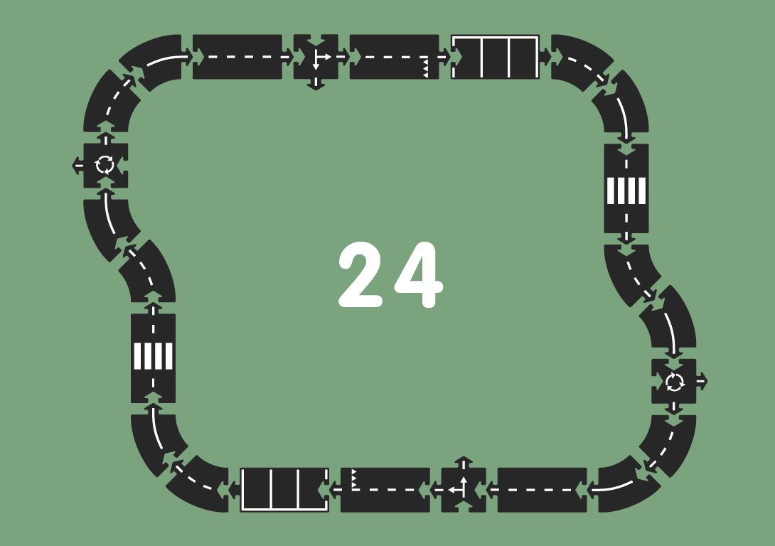 Waytoplay Highway Pista Macchinine 24 Pezzi 376 cm
