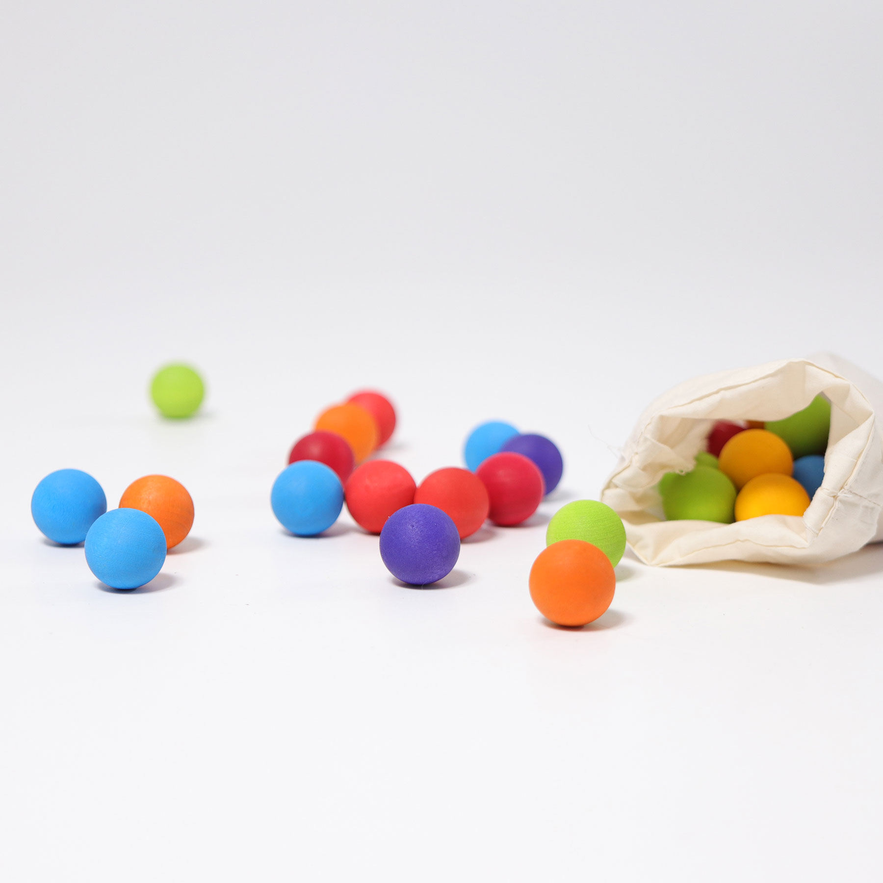 Grimm's Small Wooden Marbles biglie legno 35 pz colori primari
