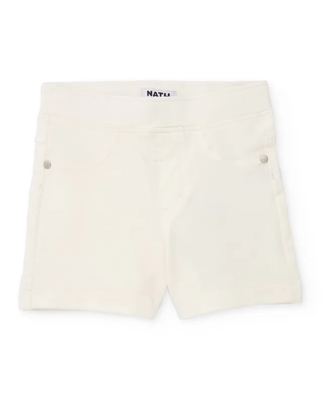 Tuc tuc shorts bambina bianco elasticizzati tasche