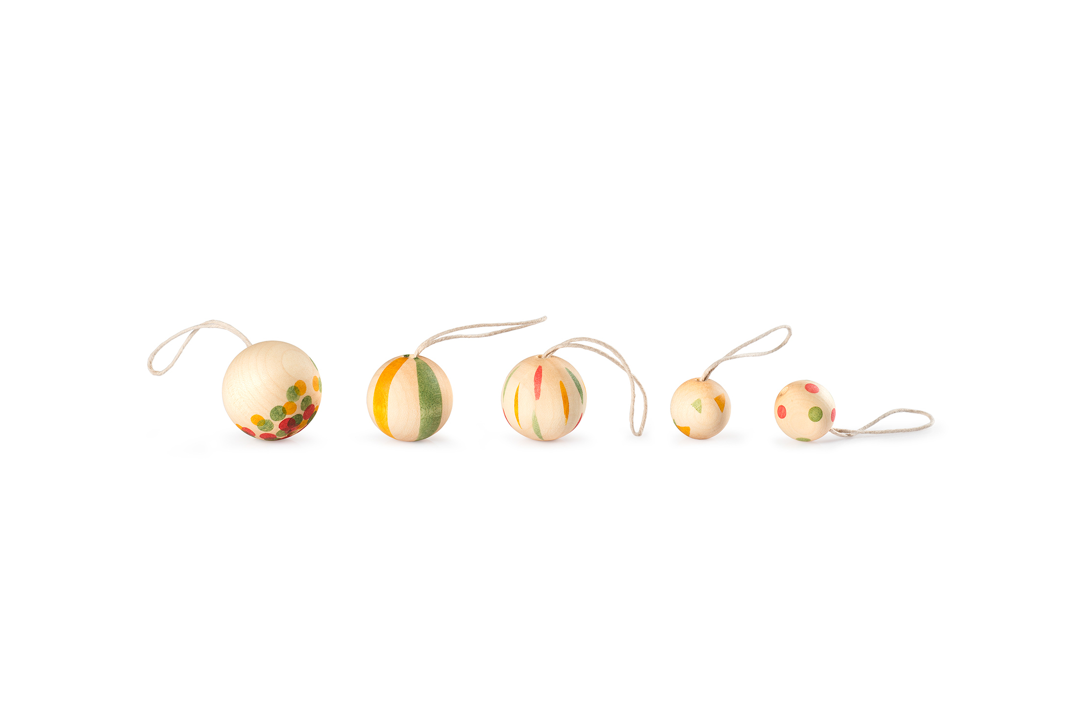 Onaments N°5 Wonder Balls ornamenti legno 1 scatola