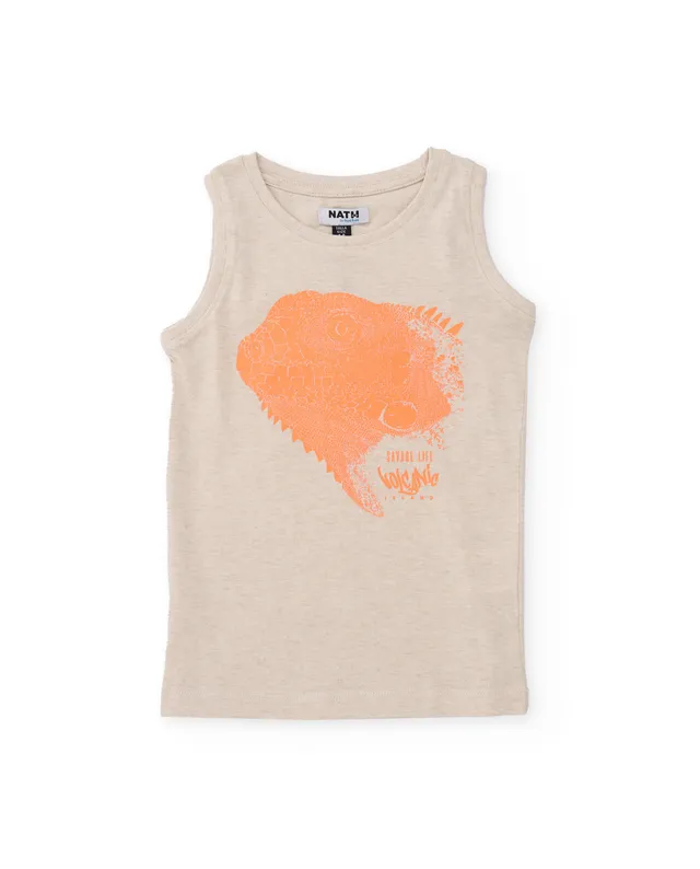 Tuc Tuc canotta bambino rettile beige smanicata