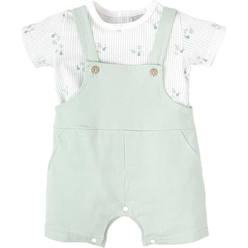 Babidu set salopette bimbo 6 mesi cotone marino