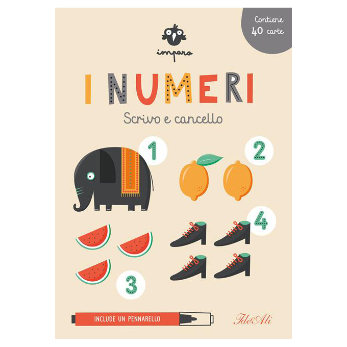 Gallucci Imparo i numeri libro scrivo e cancello 40 carte