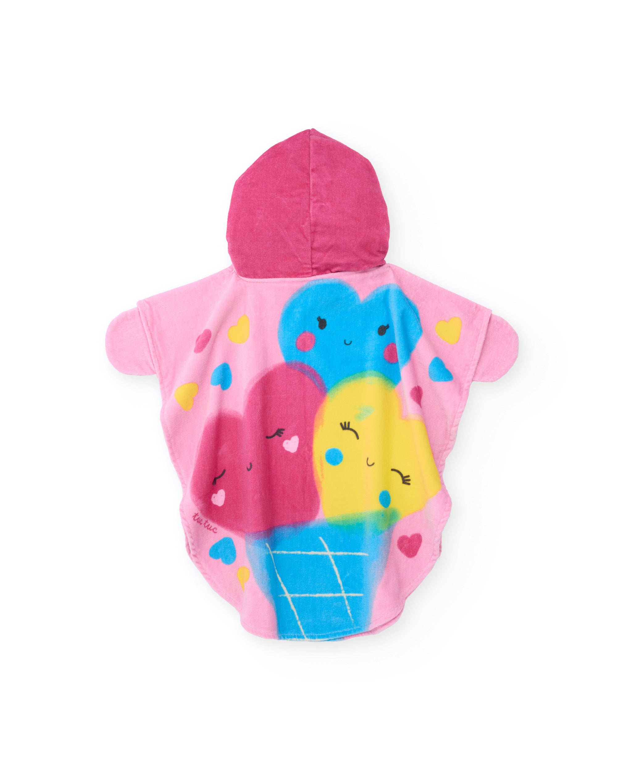 Tuc tuc Poncho mare neonata rosa con gelati