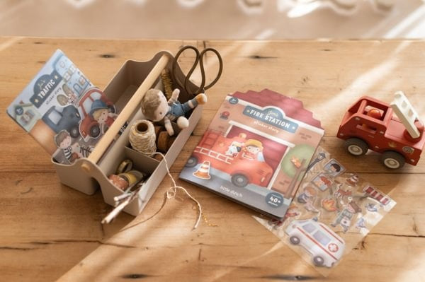 Little Dutch Bomberos libro stickers riusabile bimbi