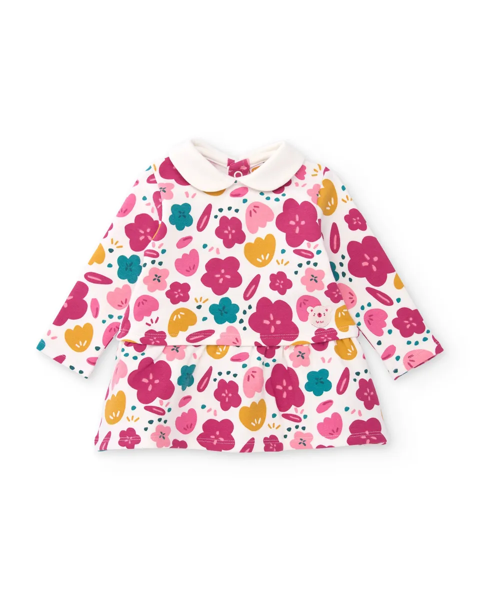 Tuc Tuc vestito neonata velluto fiori