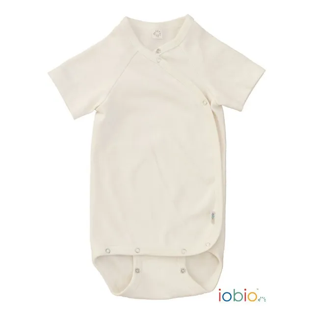 Popolini body kimono lana seta ecrù maniche corte