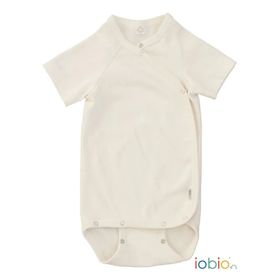 Popolini body kimono lana seta ecrù maniche corte