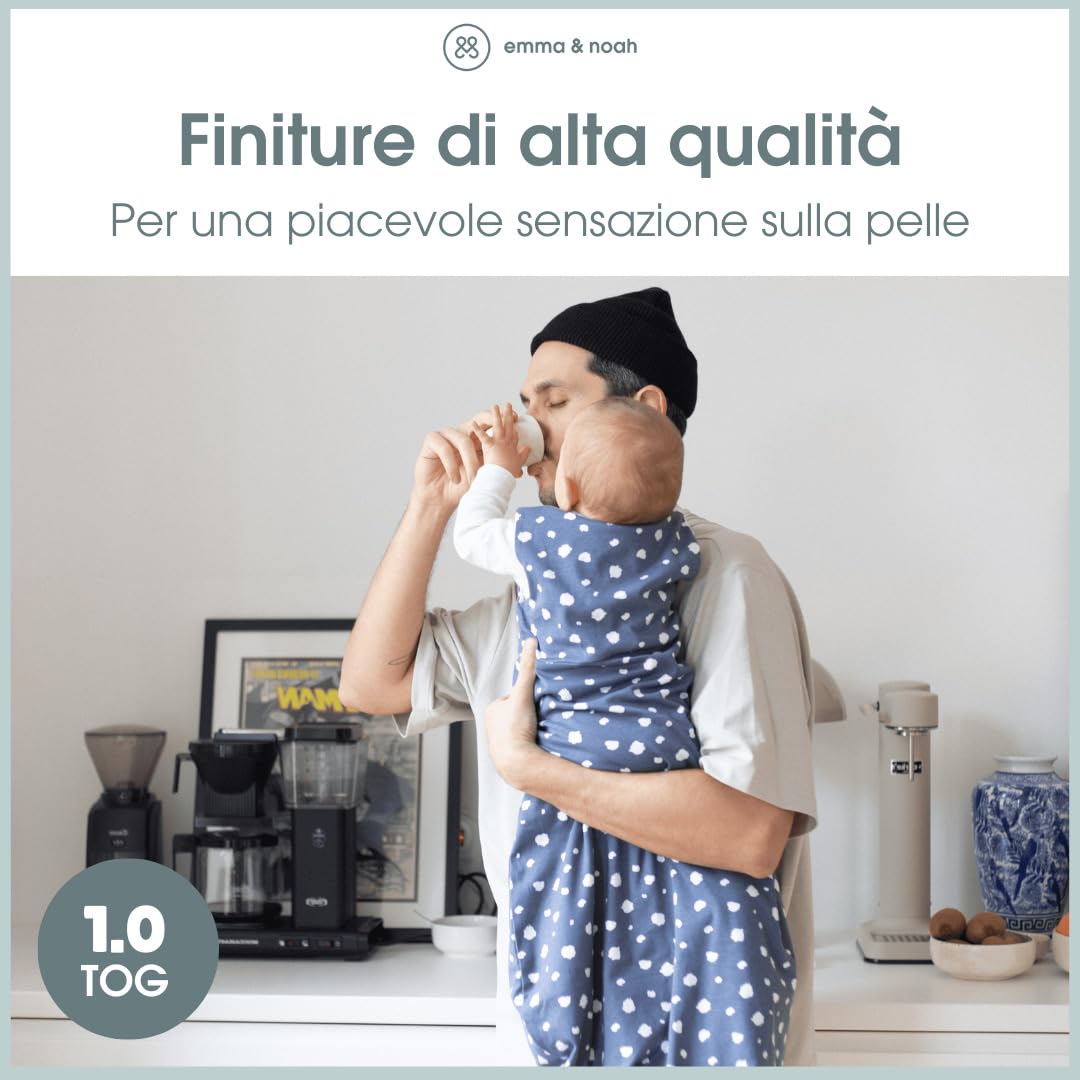 emma & noah sacco nanna cotone bio menta 70 cm 1.0 TOG