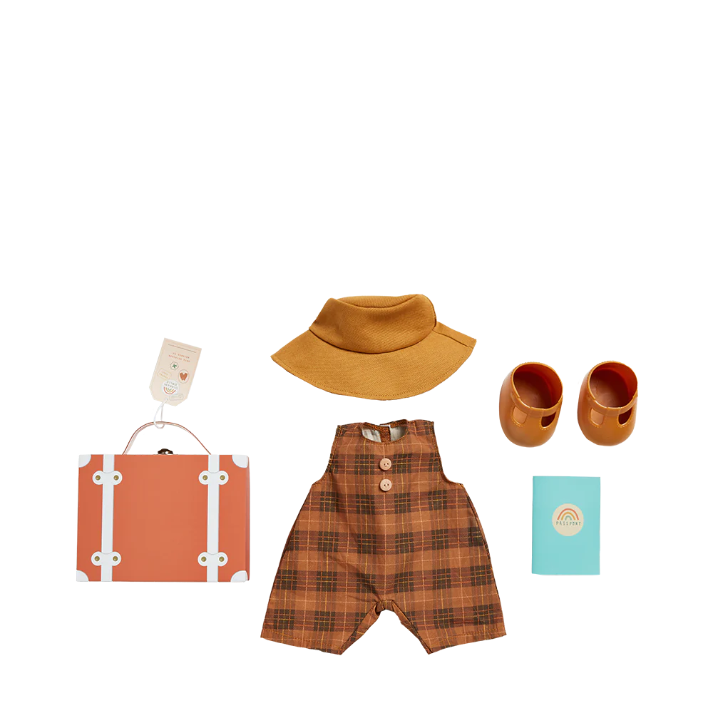 OlliElla Dinkum Dolls Travel Togs Apricot accessori 35 cm