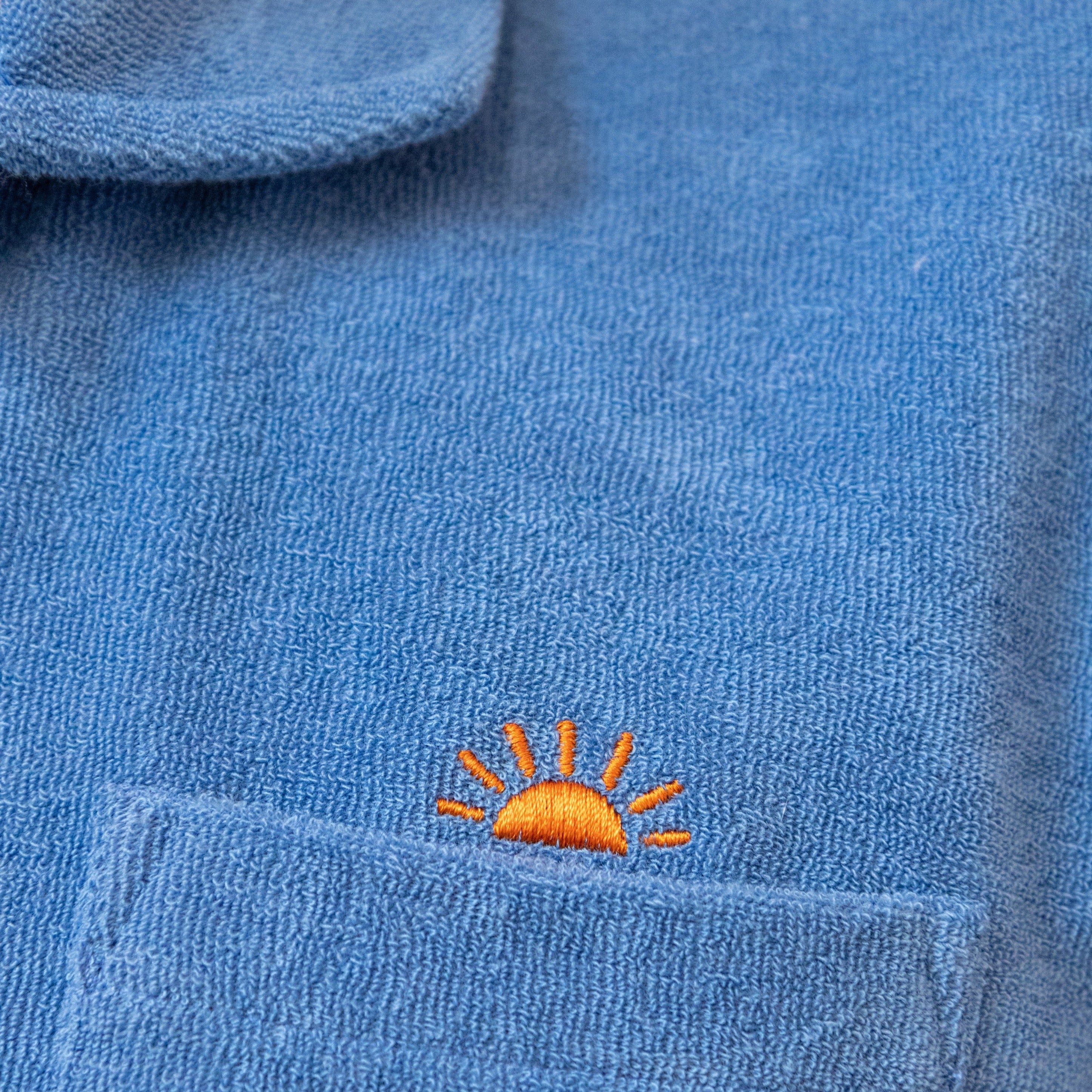 Ella and Rapha Sunrise polo blu uomo spugna