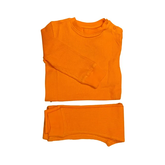 Slugs & Snails Orange Peel set bimbo waffle cotone bio arancione