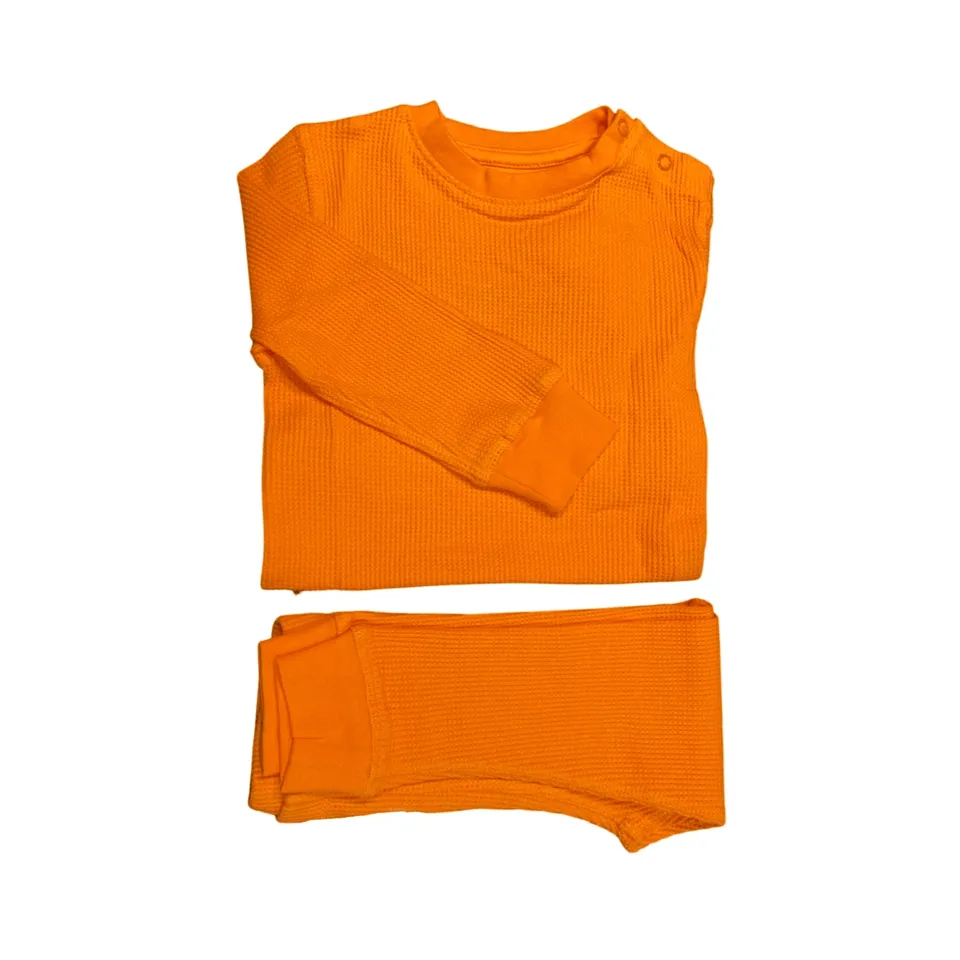 Slugs & Snails Orange Peel set bimbo waffle cotone bio arancione