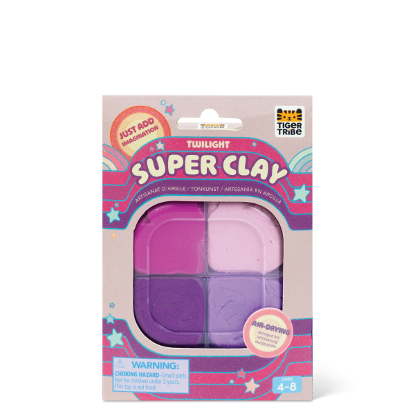 Tiger Tribe Super Clay Purple pasta modellabile 4 colori