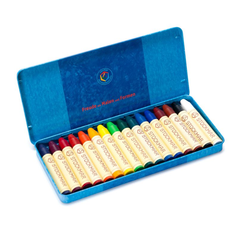 Stockmar Set 16 pastelli a cera in scatola di latta