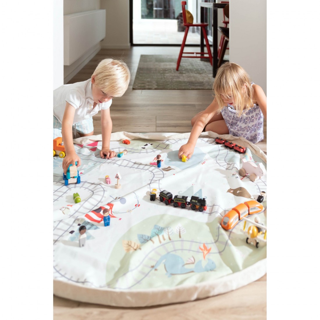 Play&Go Train Sacco Portagiochi Tappeto 140 cm
