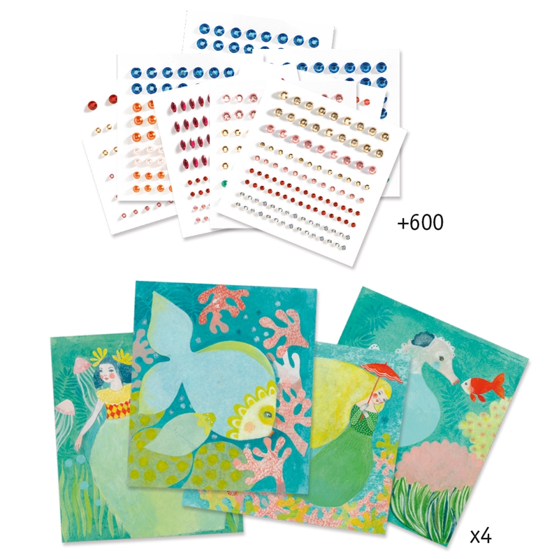 Djeco Watery Waves set artistico mosaico 4 quadri