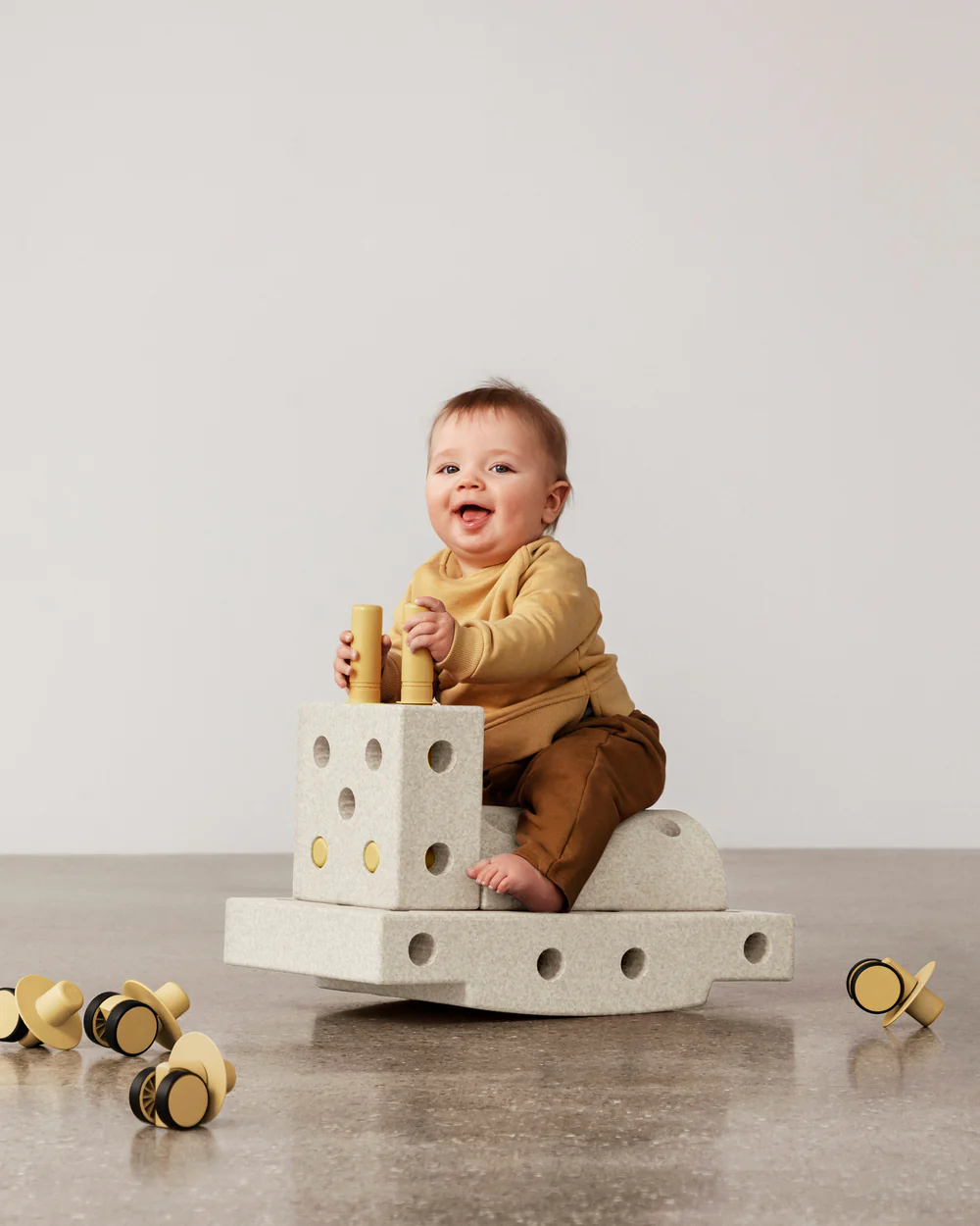 MODU Curiosity Set Gioco Costruzioni Sand-Yellow 14 Pezzi