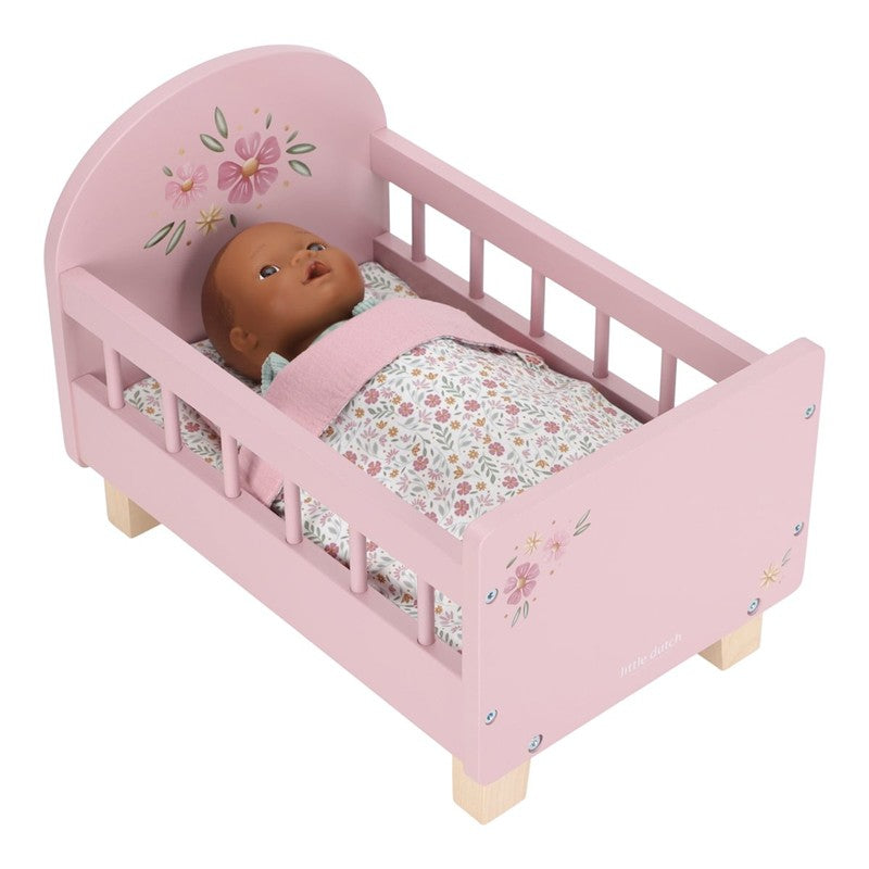 Little Dutch lettino bambole legno fiori e farfalle