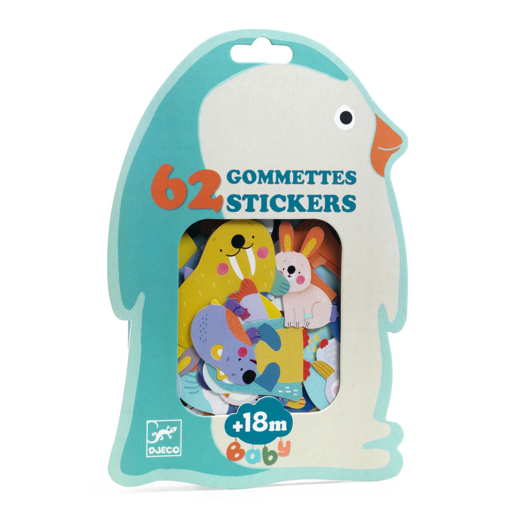 Djeco Big Stickers Ice adesivi 62 pezzi 18 mesi