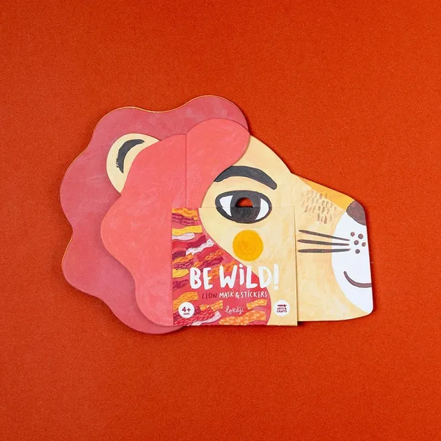 Londji Be Wild Lion maschera leone con adesivi