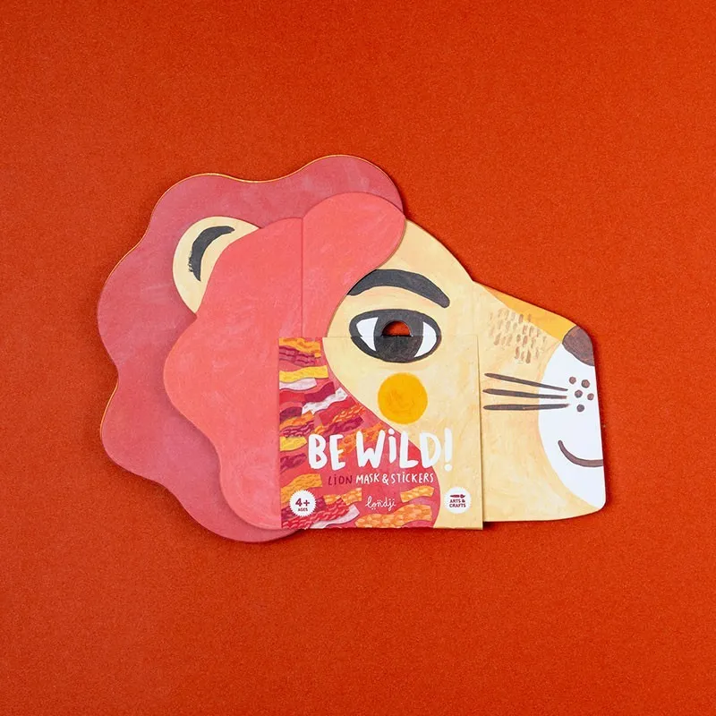 Londji Be Wild Lion maschera leone con adesivi
