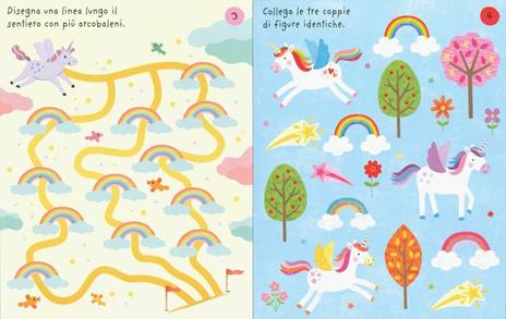 Usborne Blocco Scaccia-Noia Unicorni libro 100 pagine