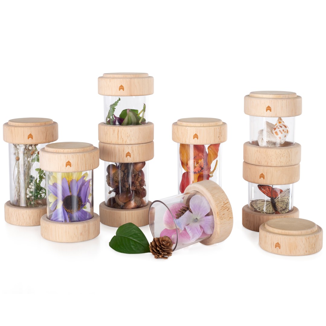 Guidecraft Treasure Tubes Clear tubi sensoriali 8 pezzi acrilico