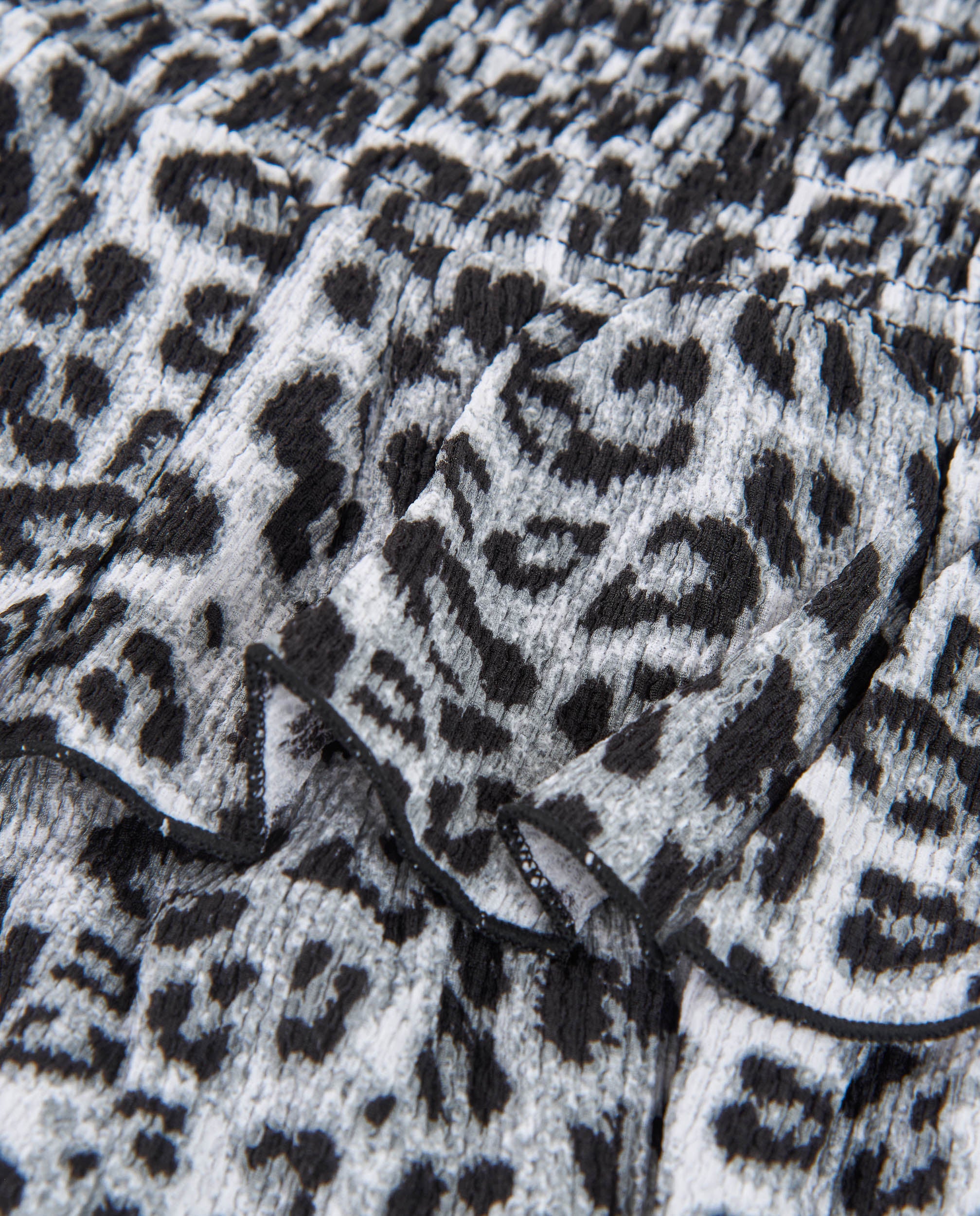 Tuc tuc gonna animalier nera vita arricciata bambina