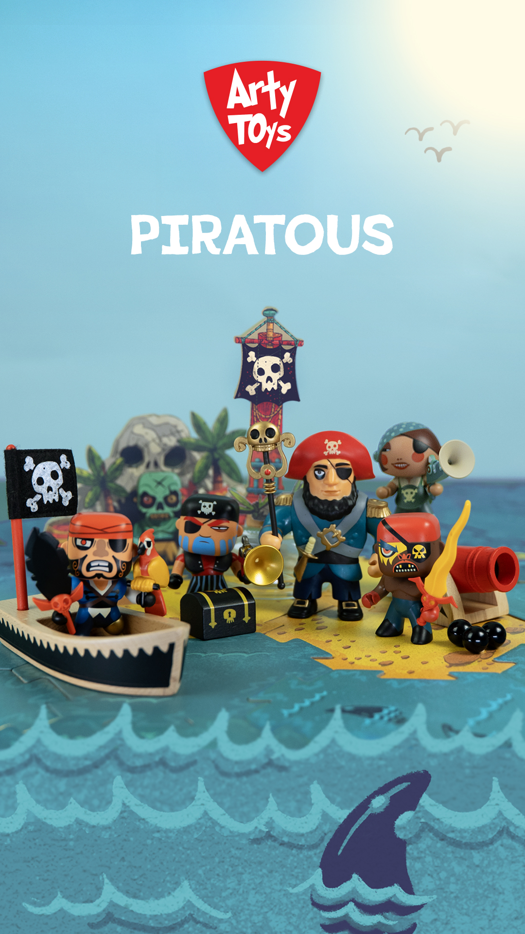 Djeco Arty Toys Billy Cannot figura in vinile pirata