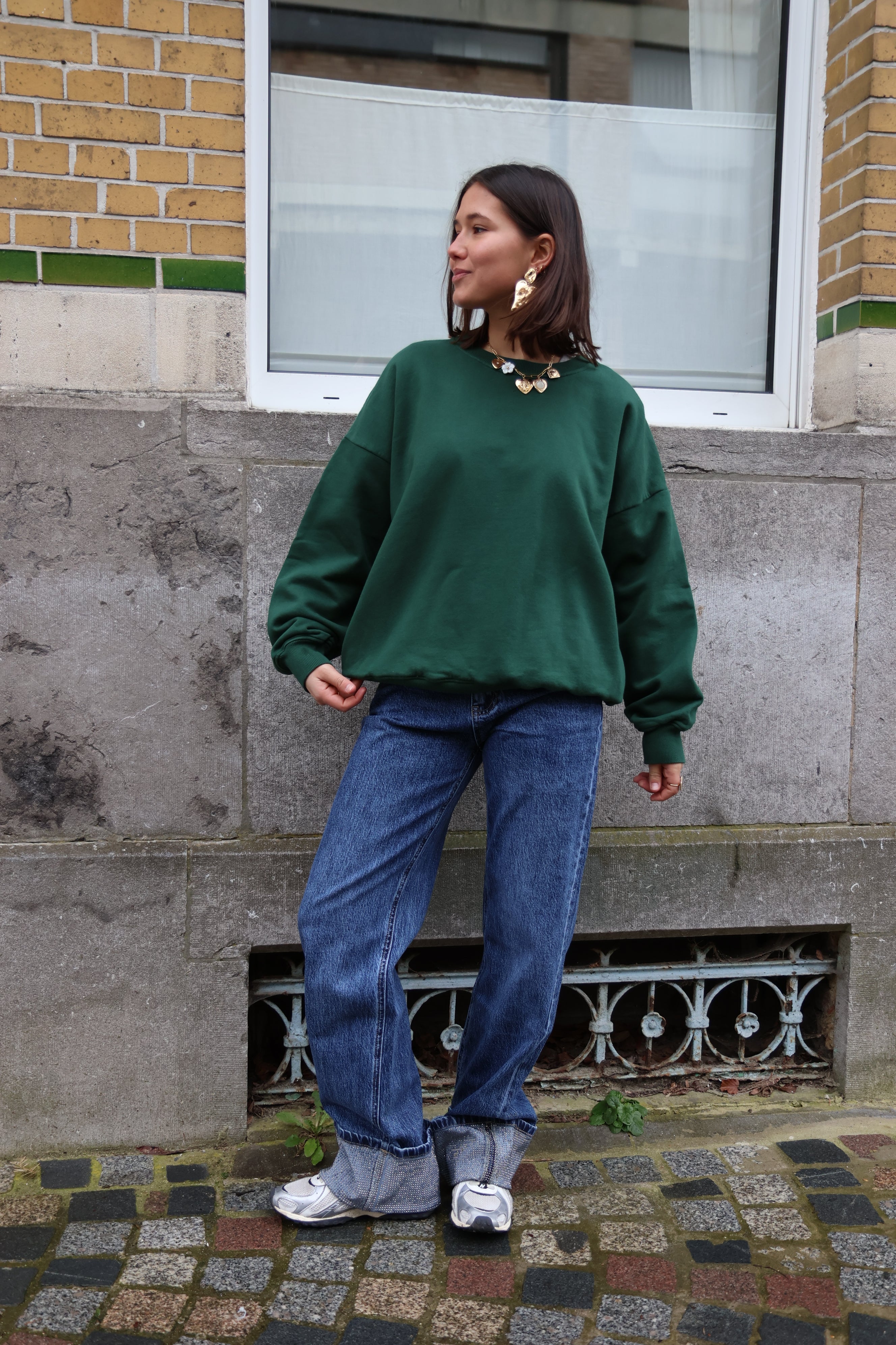 Ella and Rapha Moonfall Jeans Donna Blu Scuro Brillanti