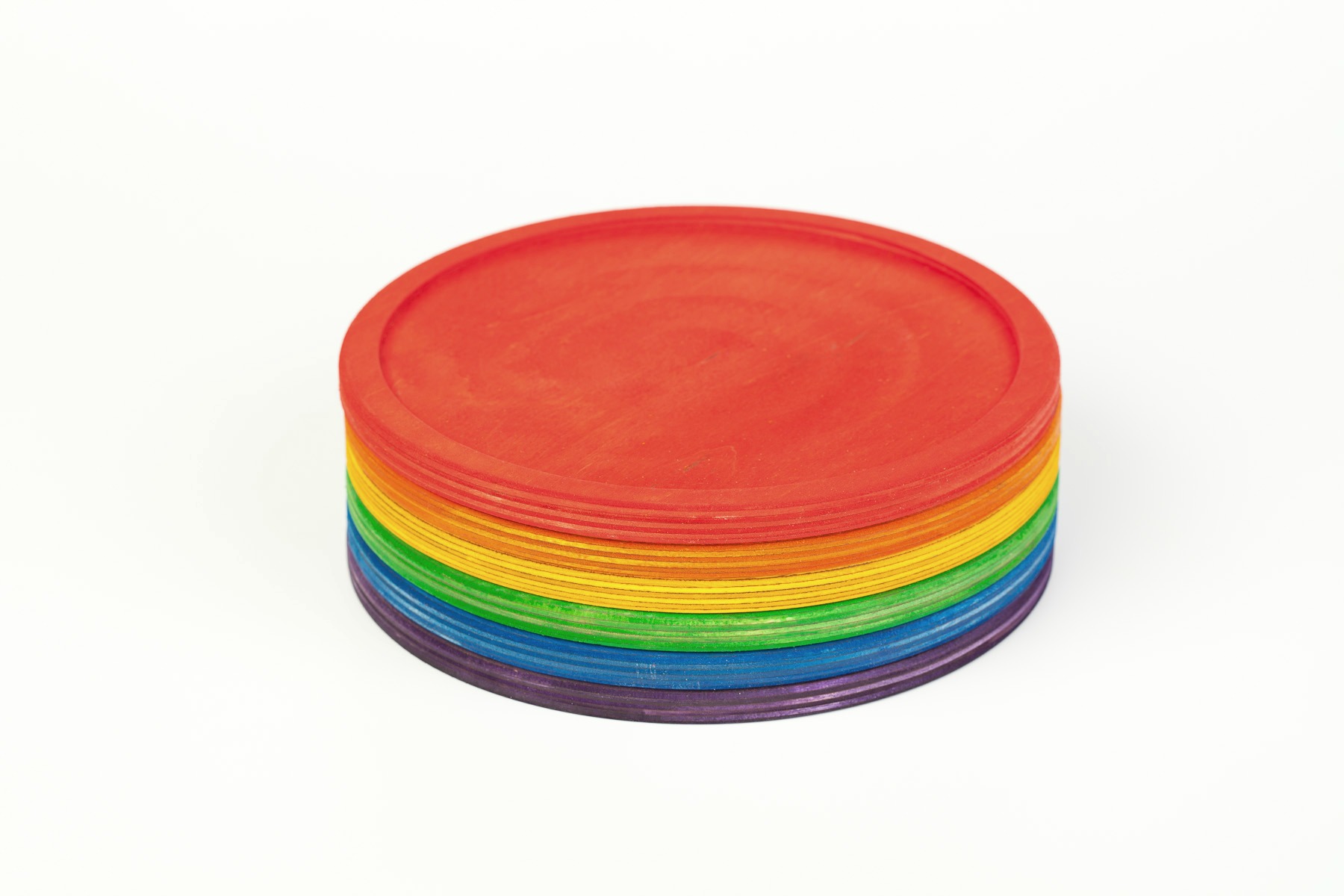 Grapat Set 6 vassoi arcobaleno piatti legno montessori