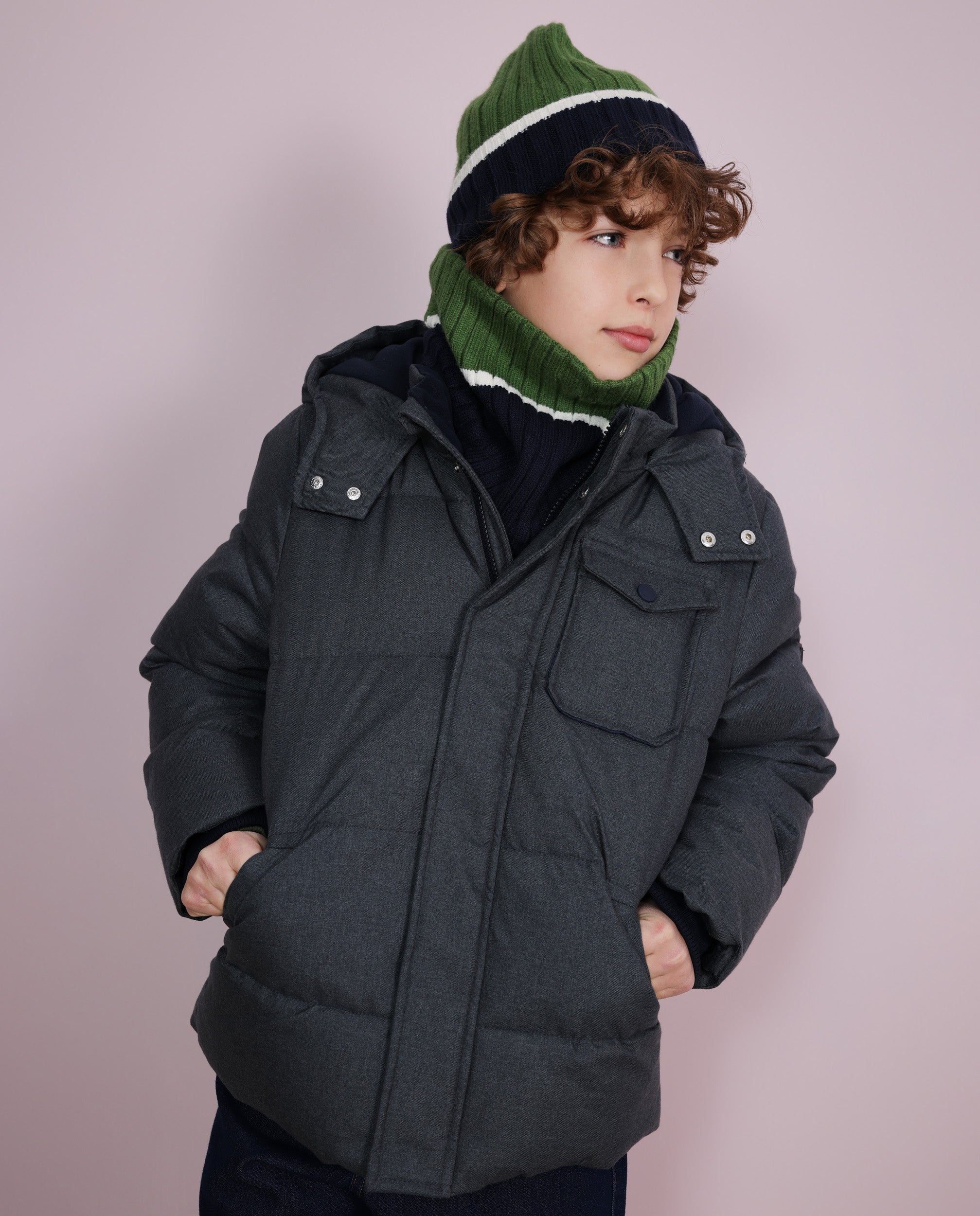 Tuc Tuc Urban Flux piumino bimbo grigio cappuccio