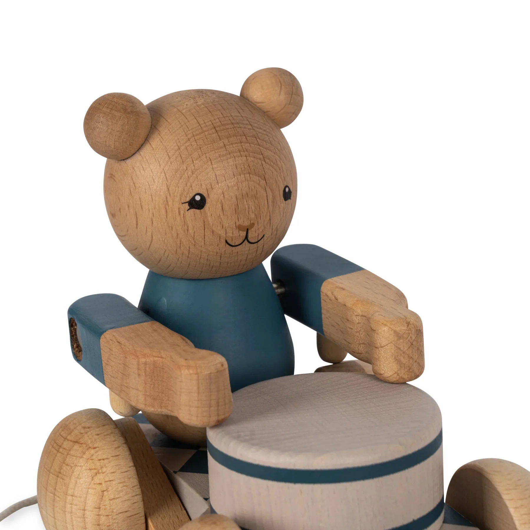 Konges Sløjd Orso Tamburino gioco da tirare in legno