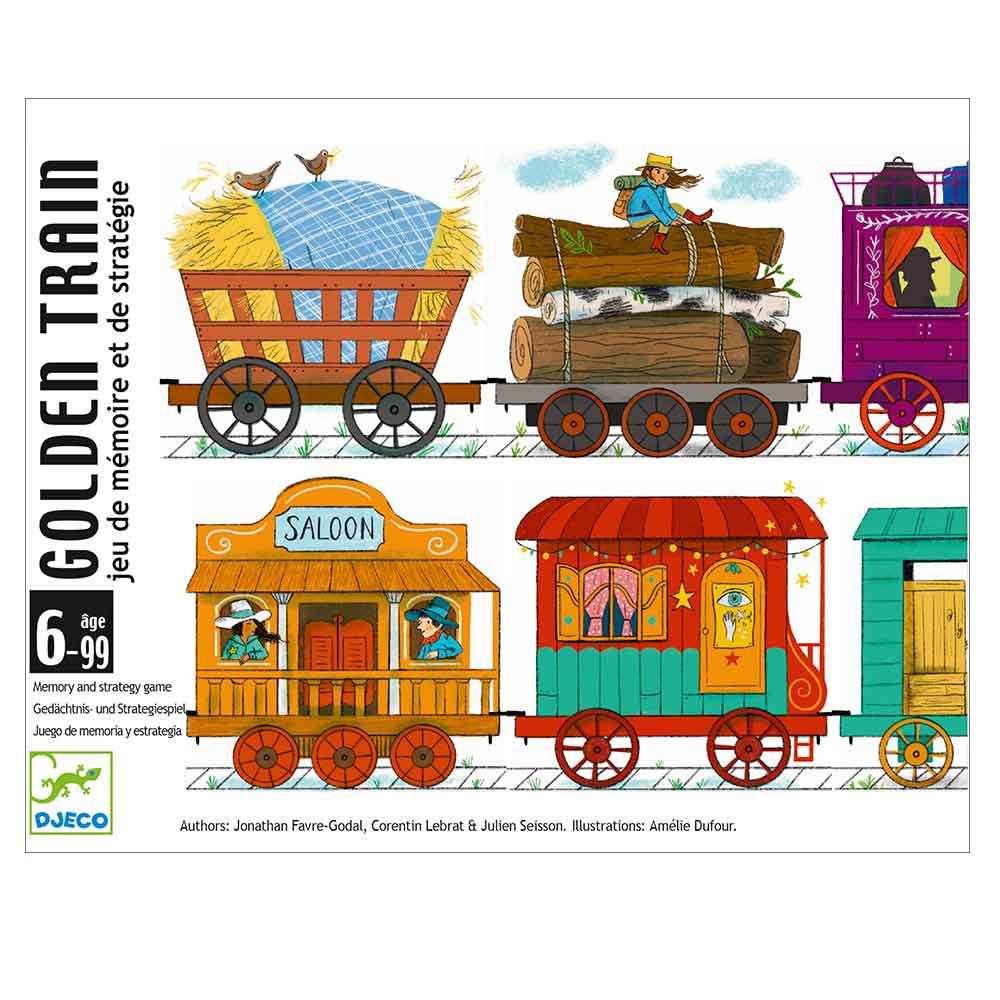 Djeco Golden Train Gioco di Carte Strategico Far West