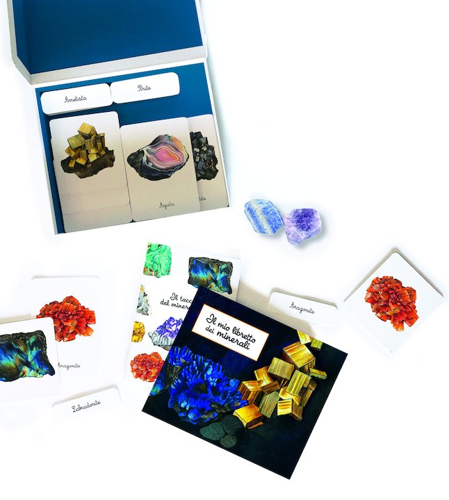 L'Ippocampo Montessori Cofanetto dei Minerali cofanetto 20 pietre