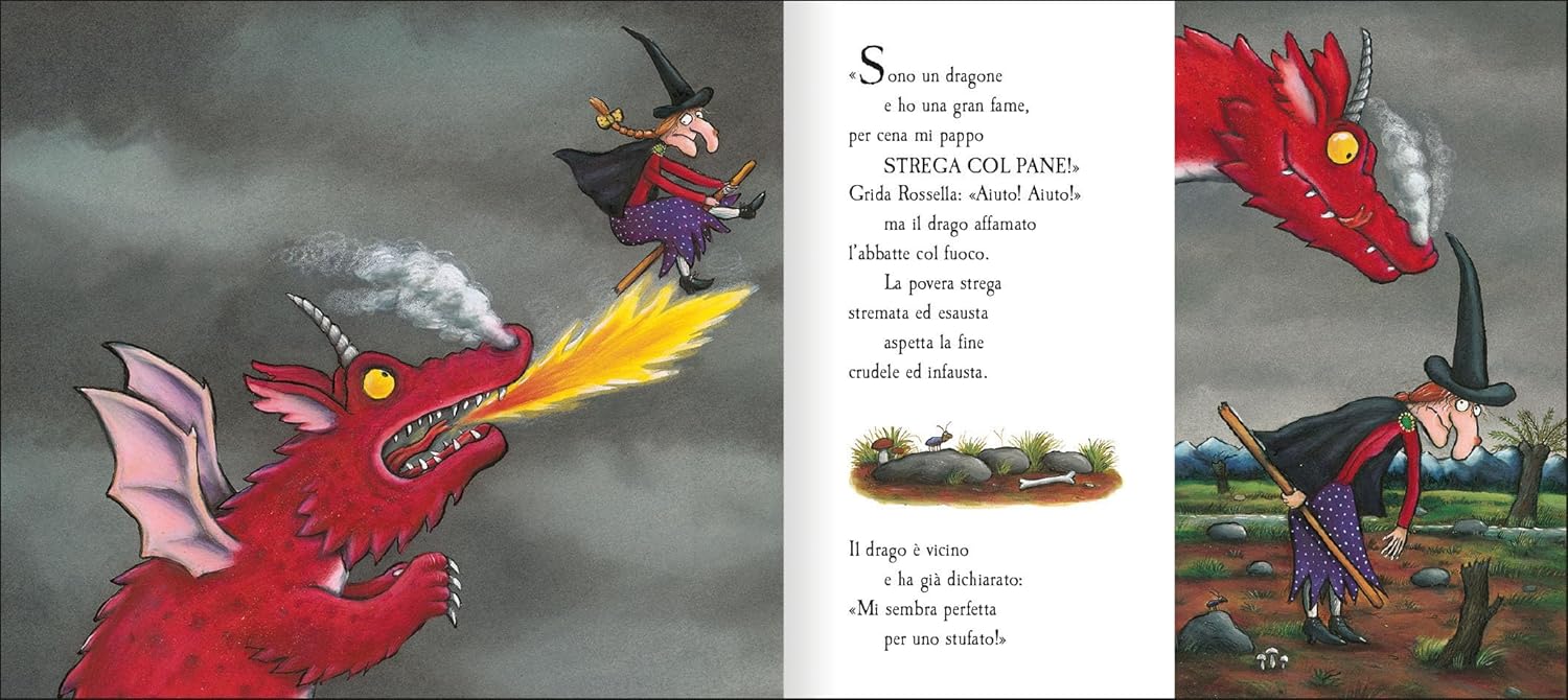 Julia Donaldson La Strega Rossella libro bambini rigida