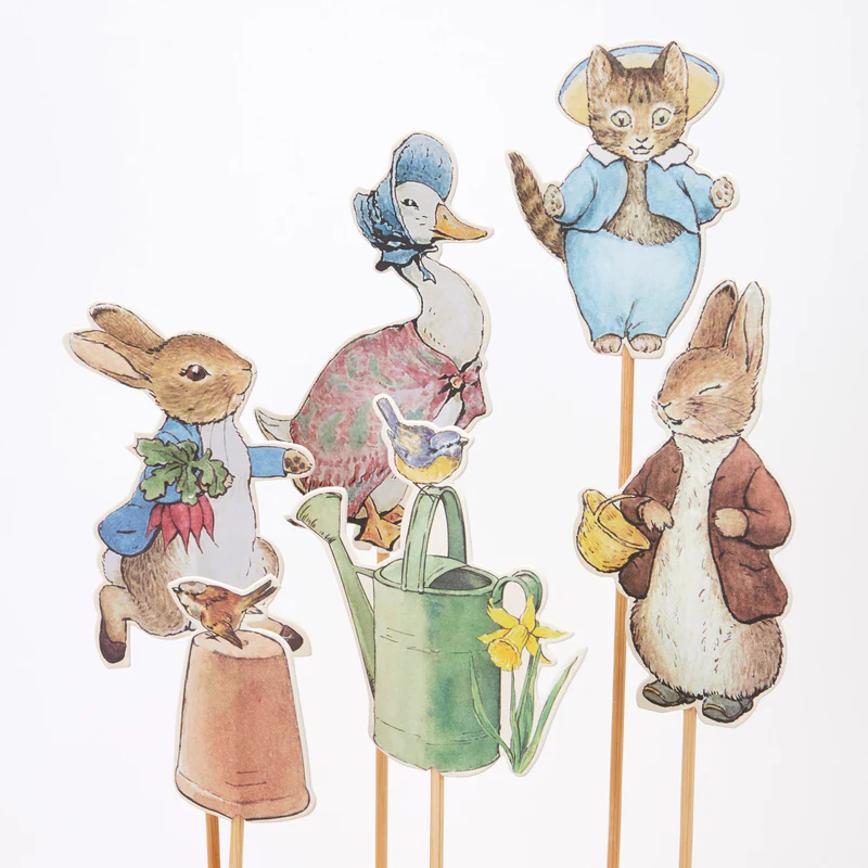 Meri Meri Peter Rabbit cake topper torta 6 pezzi