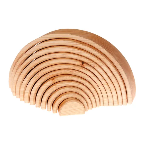 Grimm's Arcobaleno 12 Pezzi Naturale tunnel legno