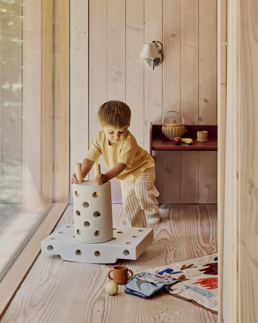 MODU Curiosity Set Gioco Costruzioni Sand-Yellow 14 Pezzi