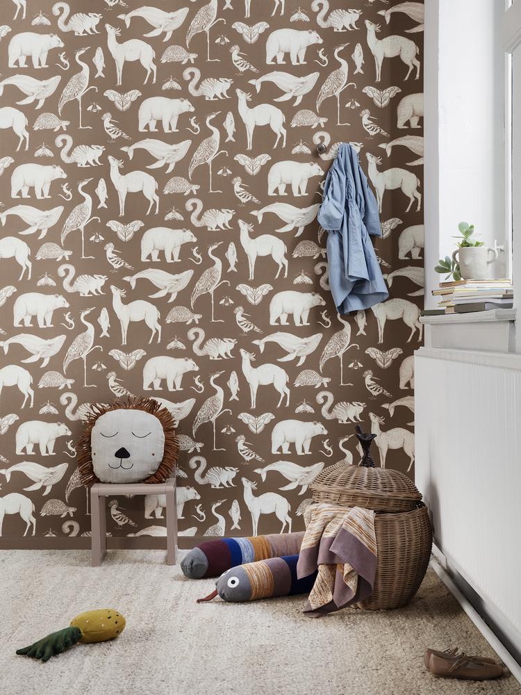 Ferm Living Apple Braided cesto rattan naturale