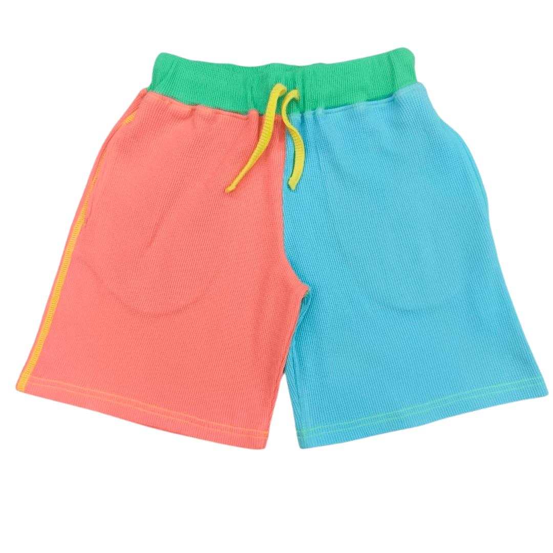 Slugs & Snails 90s Neon Shortee completo bimbi cotone waffle neon