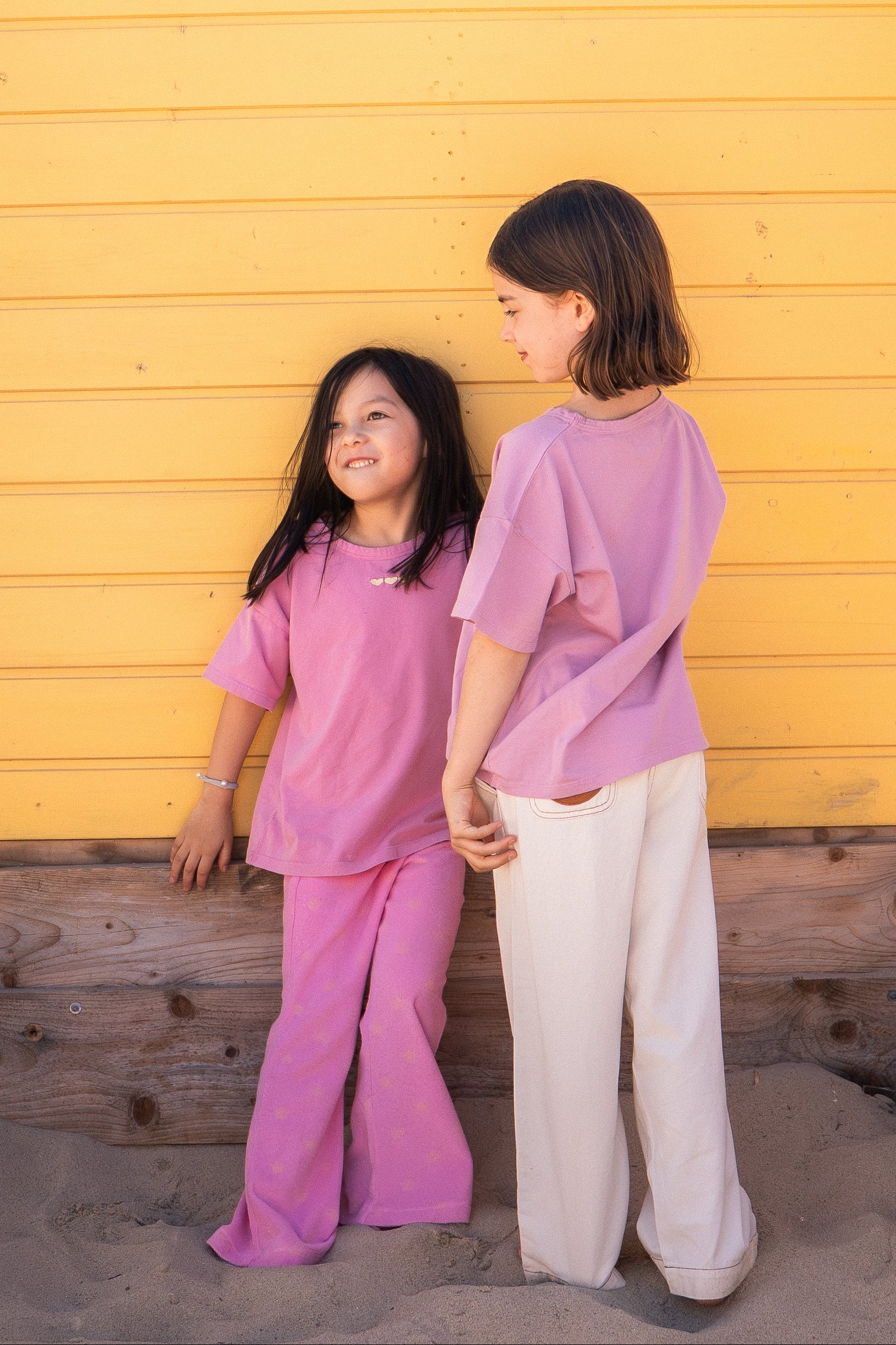 Ella and Rapha Starfish pantaloni spugna svasati rosa